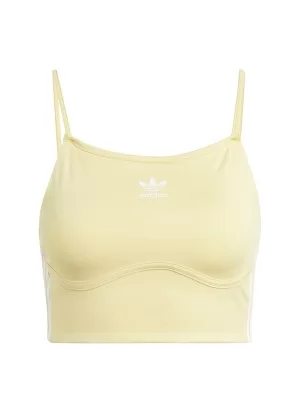 Adidas Reggiseno Top Adicolor 3-Stripes Giallo Chiaro JD5010