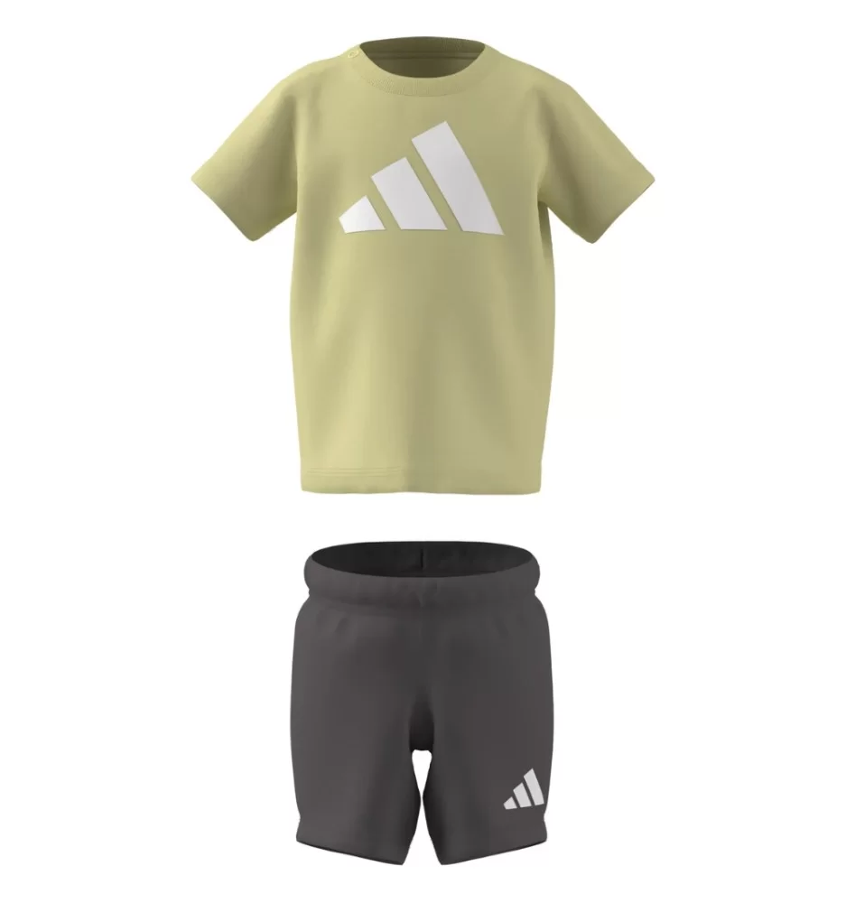 Adidas Tuta Infant Big Logo 160 Giallo E Nero JC9640