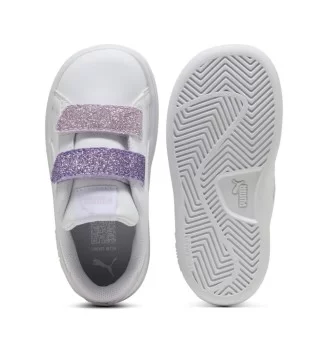 Puma Scarpe Smash 3.0 L Glitter Velcro V Inf Bianco E Viola | Puma | 
