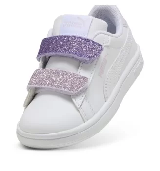 Puma Scarpe Smash 3.0 L Glitter Velcro V Inf Bianco E Viola | Puma | 