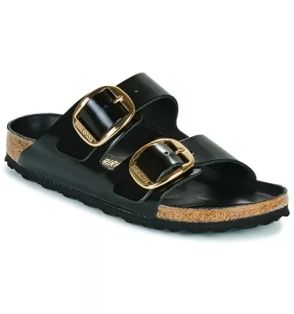 Birkenstock Arizona Big Buckle Natural Leather High Shine Black | Birkenstock | 