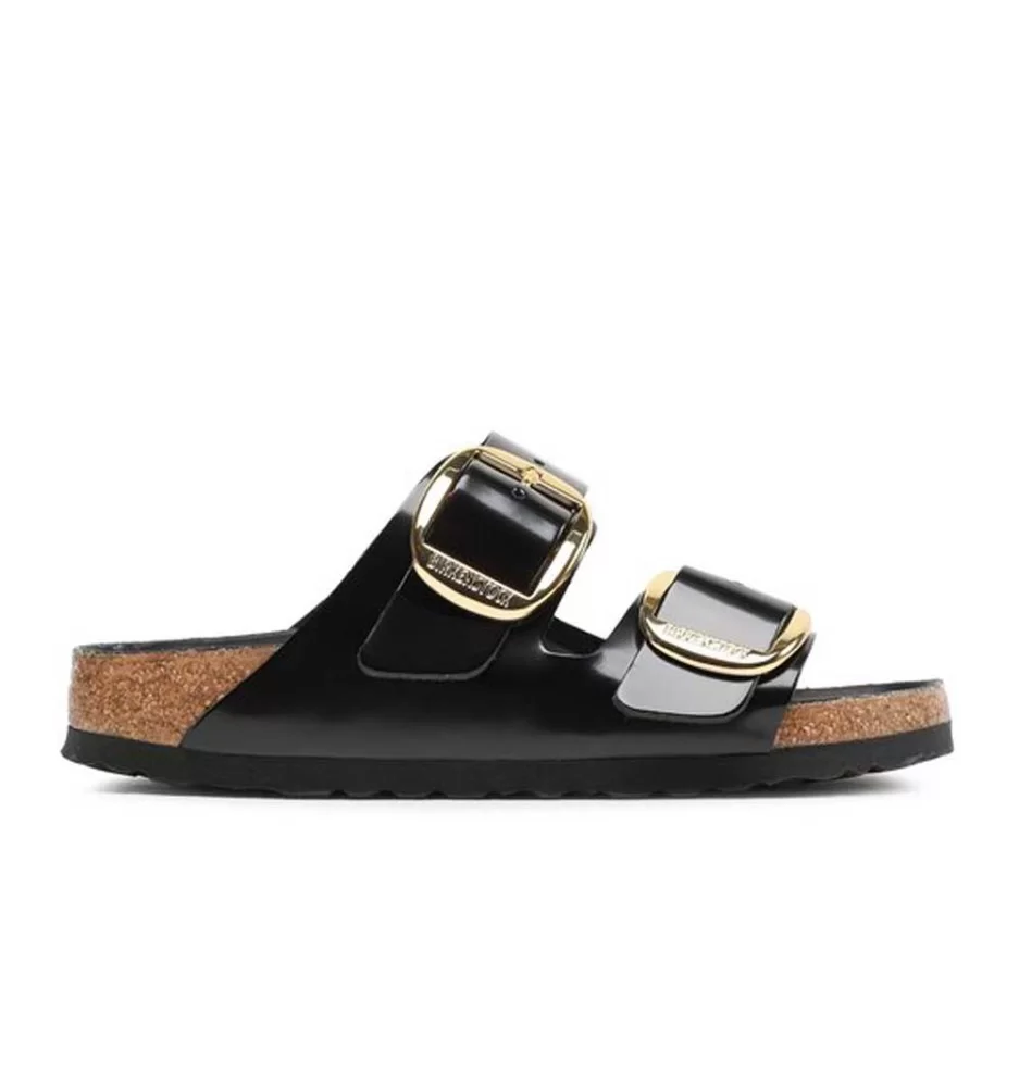 Birkenstock Arizona Big Buckle Natural Leather High Shine Black | Birkenstock | 