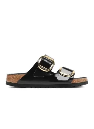 Birkenstock Arizona Big Buckle Natural Leather High Shine Black | Birkenstock | 