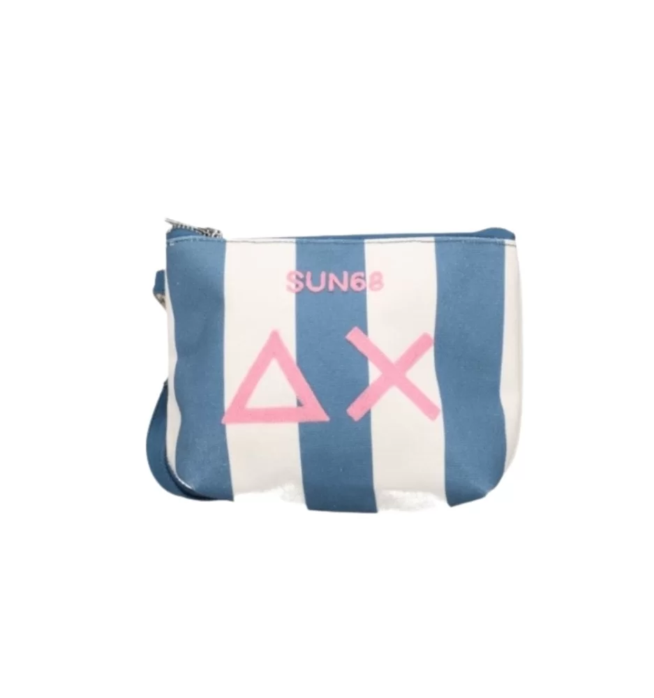 Sun68 Pochette Canvas Printed Bianco E Blu X35225 8001