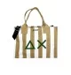 Sun68 Borsa Canvas Printed Big Bag Bianco E Beige X35227 1601