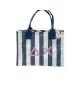 Sun68 Borsa Canvas Printed Big Bag Bianco E Blu X35227 8001