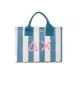 Sun68 Borsa Canvas Printed Bag Blu E Bianco X35226 8001