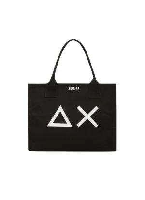Sun68 Borsa Da Spiaggia Canvas Beach Big Bag Nero X35213 11