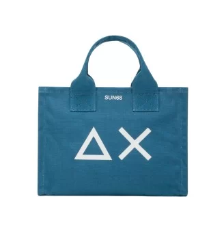Sun68 Borsa Da Spiaggia Canvas Beach Bag Blu X35212 80