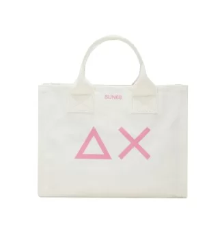 Sun68 Borsa Da Spiaggia Canvas Beach Bag Bianco X35212 01