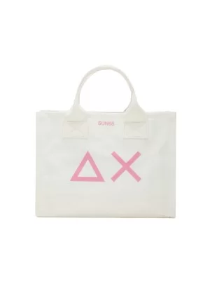 Sun68 Borsa Da Spiaggia Canvas Beach Bag Bianco X35212 01
