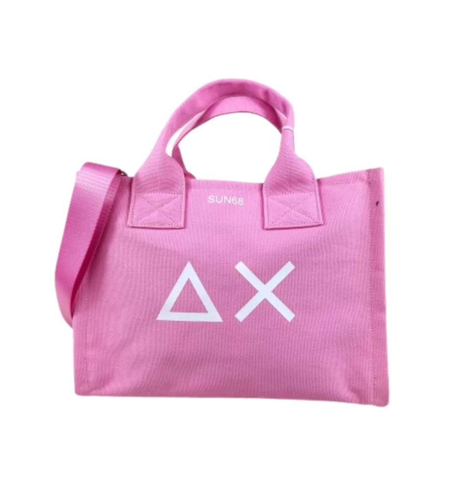 Sun68 Borsa Da Spiaggia Canvas Beach Bag Rosa X35212 04