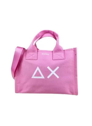Sun68 Borsa Da Spiaggia Canvas Beach Bag Rosa X35212 04