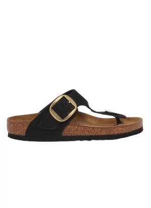 Birkenstock Infradito Gizeh Big Buckle Nero 1024019