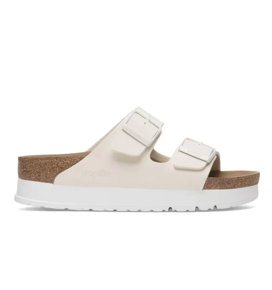 Birkenstock Sandali Arizona Pap Flex Platform Birko Flor Eggshell Bianco 1029127 Birkenstock Sandali Arizona Pap Flex Platform Birko Flor Eggshell Bianco 1029127