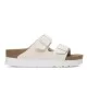 Birkenstock Sandali Arizona Pap Flex Platform Birko Flor Eggshell Bianco 1029127