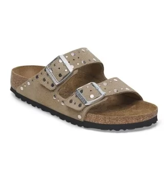 Birkenstock Sandali Arizona Rivet Taupe Suede Marrone | Birkenstock | 