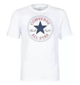 Converse T-Shirt Go-To All Star Patch Standard-Fit Bianco 10025459-A03