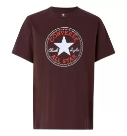 Converse T-Shirt Go-To All Star Patch Standard-Fit Rugged Brown Marrone Rosso 10025459-A32