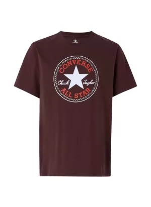Converse T-Shirt Go-To All Star Patch Standard-Fit Rugged Brown Marrone Rosso 10025459-A32