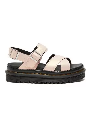 Dr. Martens Sandali Voss II Powder Pink Gold Shift Leather Rosa 41136650