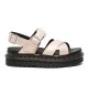 Dr. Martens Sandali Voss II Powder Pink Gold Shift Leather Rosa 41136650