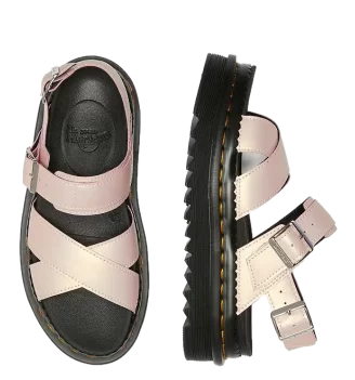 Dr. Martens Sandali Voss II Powder Pink Gold Shift Leather Rosa | Dr Martens | 