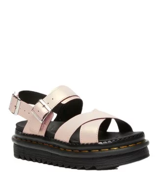 Dr. Martens Sandali Voss II Powder Pink Gold Shift Leather Rosa | Dr Martens | 