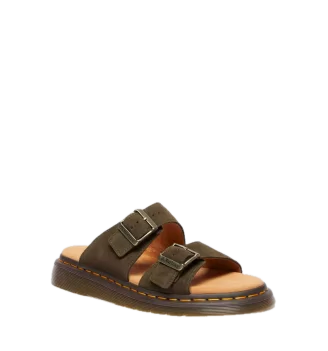 Dr. Martens Sandali Josef Dms Olive Bronx Suede Verde Marrone | Dr Martens | 