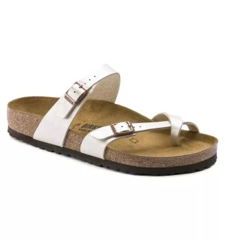 Birkenstock Infradito Mayari Graceful Pearl White Birko Flor Bianco | Birkenstock | 