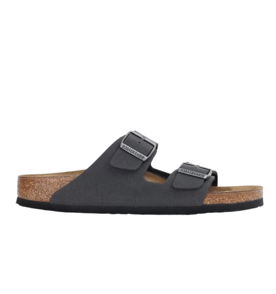 Birkenstock Sandali Arizona Velvet Gray Birkibuc Grigio 1029162