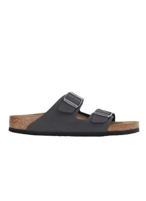 Birkenstock Sandali Arizona Velvet Gray Birkibuc Grigio 1029162