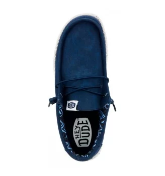 Hey Dude Scarpe Wally Stretch Canvas Blu Navy | Hey Dude | 