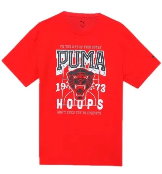 Puma T-shirt Rival Rage IV Hoops Rosso 630818-11
