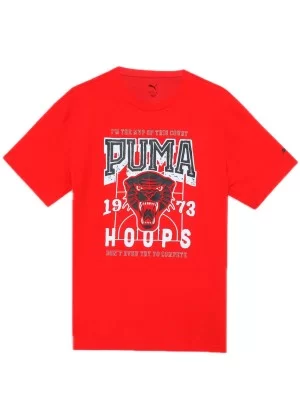 Puma T-shirt Rival Rage IV Hoops Rosso 630818-11