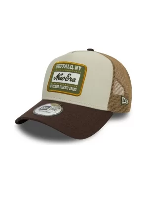 New Era Cappello Patch Cot Canv Trucker Buffalo Ny Beige E Marrone 60603674