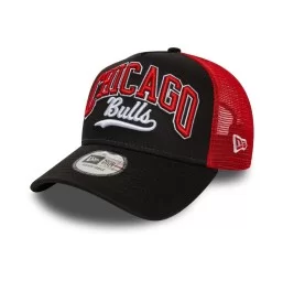 New Era Cappello 9forty Script E-Frame Trucker Nba Chicago Bulls Rosso E Nero 60667566