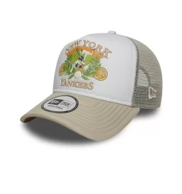 New Era Cappello 9forty A-Frame Trucker Mlb New York Yankees Beige E Bianco 60667602
