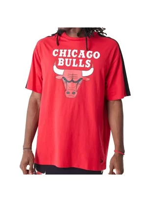 New Era T-shirt Oversize Colour Block Nba Chicago Bulls Rosso E Nero 60416361