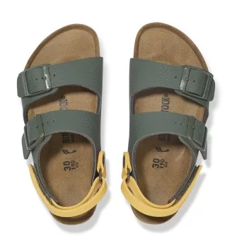 Birkenstock Sandali Milano Kids Desert Soil Thyme Ochre Verde Giallo | Birkenstock | 