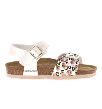 Grunland Sandalo 1132 Luce Animalier Multicolore Rosa Platino 1132 40 LUCE PLATINO-MULTI