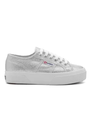 Superga Scarpe 2740 Platform Lamé Grey Silver Argento S6128SW 031
