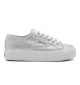 Superga Scarpe 2740 Platform Lamé Grey Silver Argento S6128SW 031