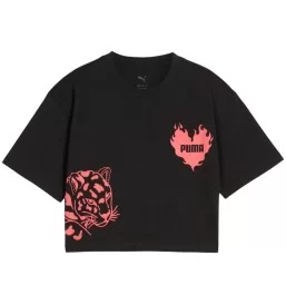 Puma T-shirt Essentials Crop Graphic Nero 685118-01
