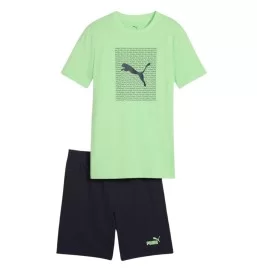 Puma Tuta Essential Logo Lab Nero Verde E Nero 686300-49