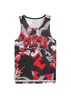 Puma Canotta Rival Rage All Over Printed Mesh Rosso 630820-11