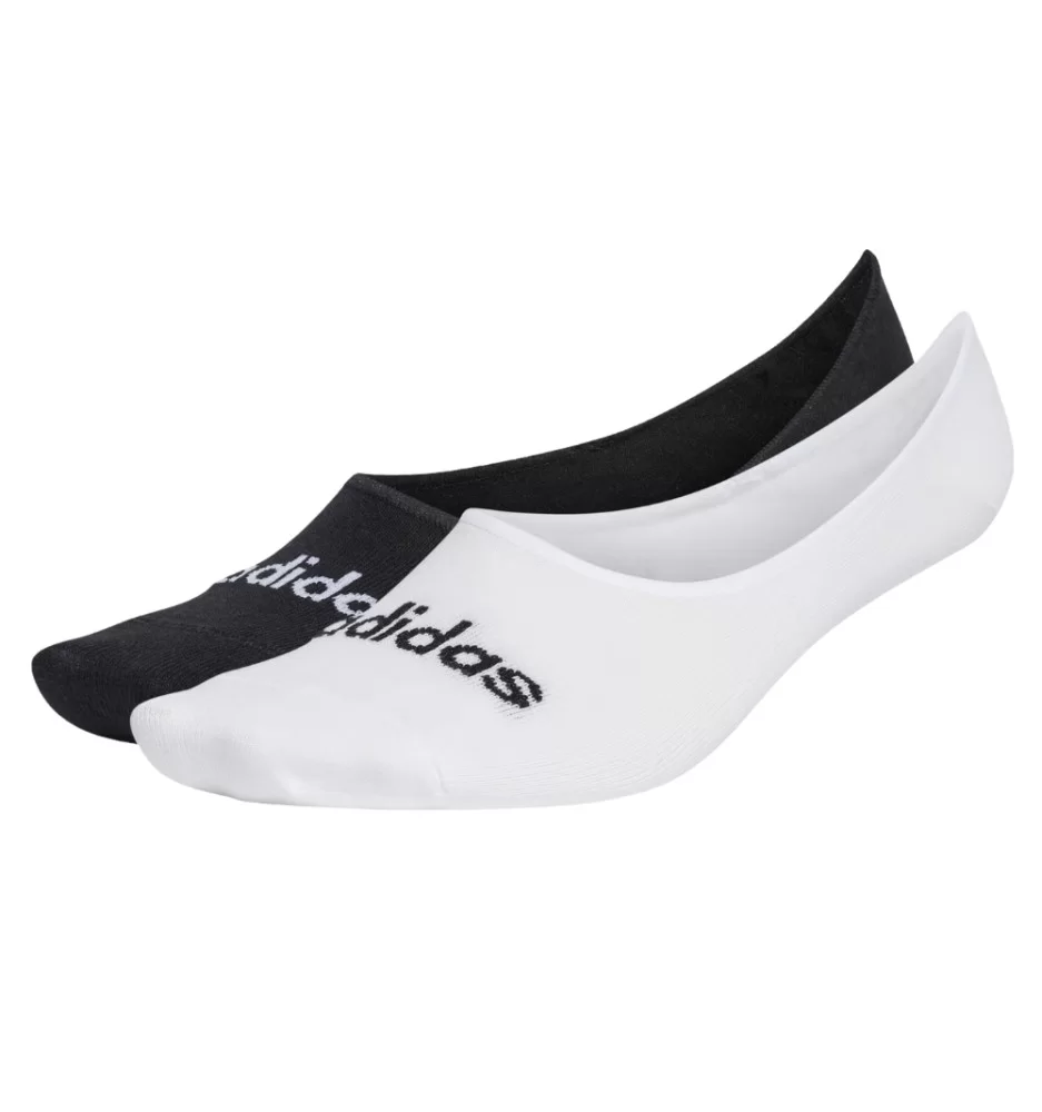 Adidas Calzini Fantasmini Thin Linear Ballerina 2Paia Bianco E Nero HT3448