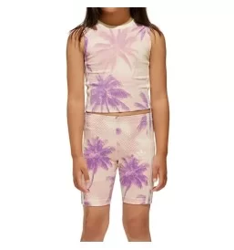 Adidas Tuta Ciclista Palm Tree Beige Rosa Viola JD2931