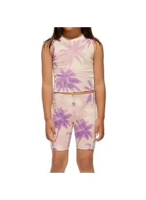 Adidas Tuta Ciclista Palm Tree Beige Rosa Viola JD2931