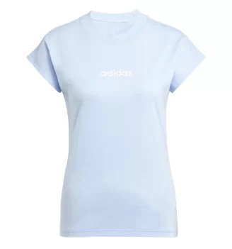 Adidas T-shirt Essentials Linear Cotton Celeste JG8660